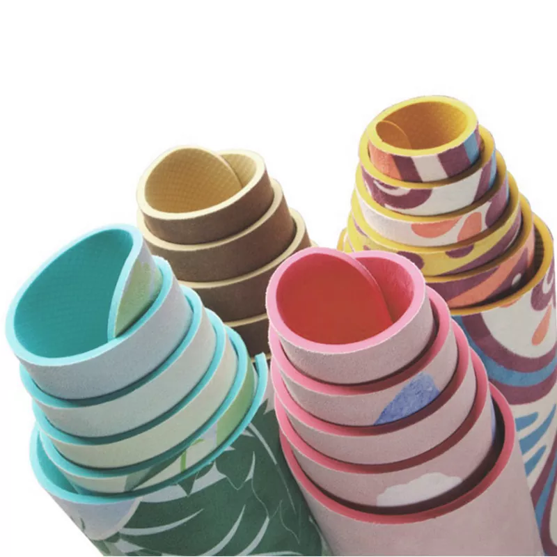 Tapete de ioga em camurça TPE